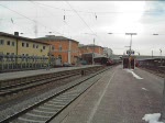 Eine 1116 am 04.01.2008 mit einem Containerzug bei der Durchfahrt in Passau Hbf.